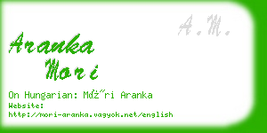 aranka mori business card