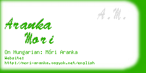 aranka mori business card